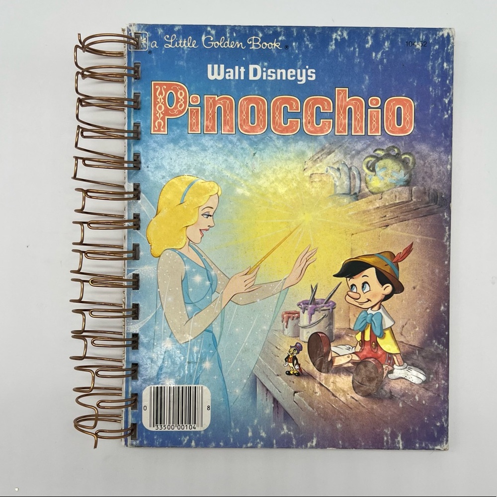 VTG Pinocchio Children’s Book Turned Into A Beautiful Nostalgic Journal